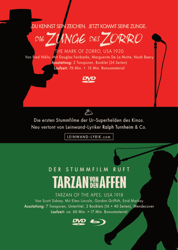 DVD-Heldenpack: ZORRO (1920) & TARZAN (1918)
